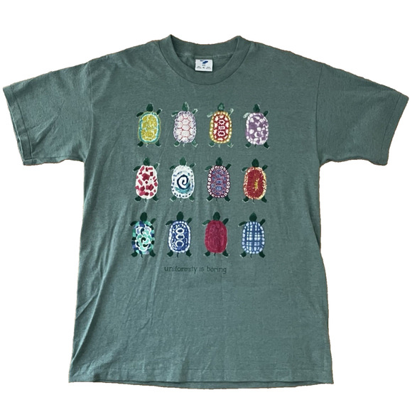 Vintage Turtle Graphic Tee XL Single Stitch Naturecore Earthy Y2K Unisex - Picture 1 of 9